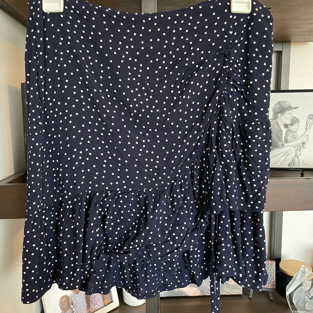 Navy Polka Dot Women's Skirt